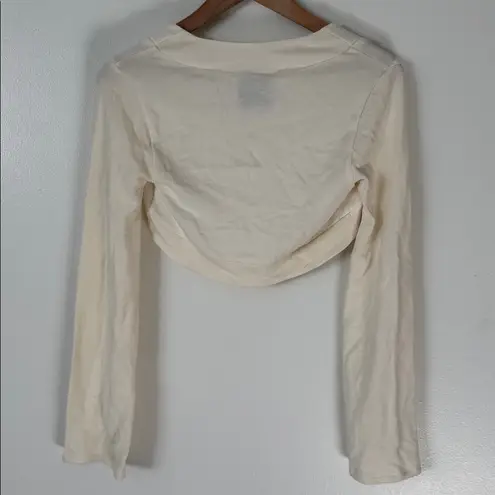 Reformation  XS Chloe Knit Shrug in Cream - Image 6