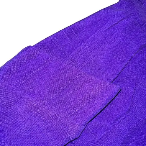 Donna Karan  NY Vintage Silk Purple Pleated Knee-Length Skirt Women Size 6