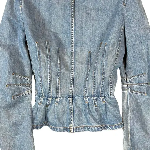 Marc Jacobs Vintage  Cropped Peplum Denim Jacket