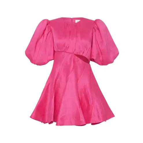 AJE Admiration Asymmetric Mini Dress, Fuchsia, Size AUS 6 US 2, $425 Pink