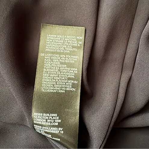 Reiss Navy Pleated MIDI Dress Size small