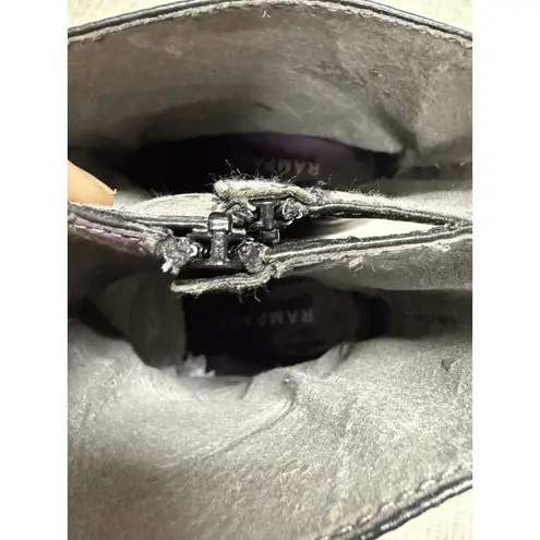 Mudd Vtg Y2K Rampage Chunky Heel Boots 8.5 Black Platform Shoes Mid Calf Goth Bratz