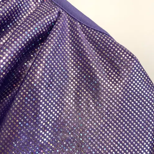 SheIn NEW NWT  SXY Backless Ruched Halter Bodycon Dress Purple Silver Iridescent