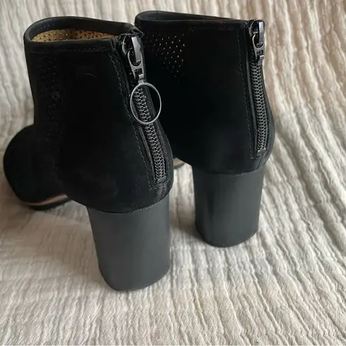 Camper Myriam Perforated Black Heeled Ankle Boots 37 Black Size 7