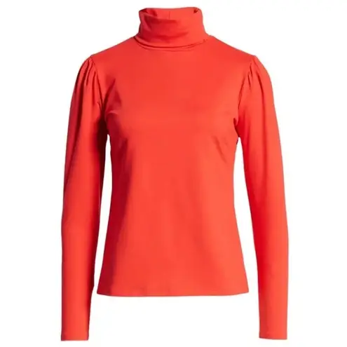 Rachel Parcell Puff Sleeve Turtleneck Sweater Top