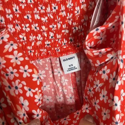 Old Navy NWT  Red Floral Sleeveless Cropped Jumper Jumpsuit