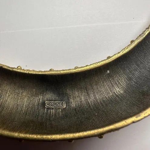 Monet Couture Mesh Collar Necklace Modernist Style Textured Vintage AS IS