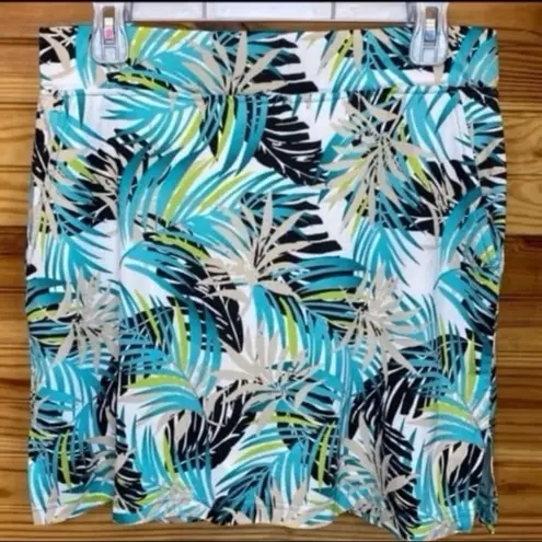 Sport Haley tropical golf tennis skirt skort shirt medium large SET White
