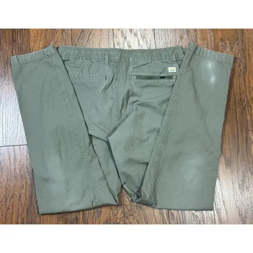 Vuori Womens Green Jogger Pants Drawstring Waist Casual Zip Pocket Tapered leg