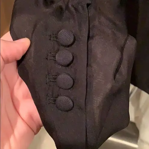 Robert Rodriguez Nwot Black Silk Tan Lined Open Front Blazer Women’s Size 8