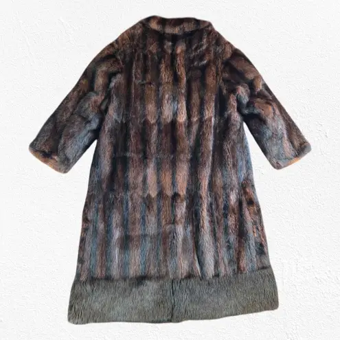 1950s Vintage Brown Mink Fur Coat Mid
