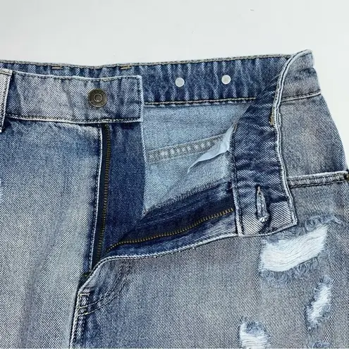 NWT SER.O.YA Omar Drop Crotch Boyfriend Lakewood Distressed Denim Blue Jeans 26