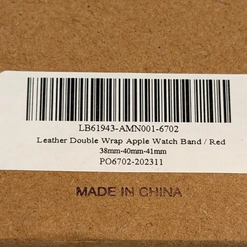 Quince NEW Red Leather Double Wrap Smart Watch Band 38mm to 41 mm