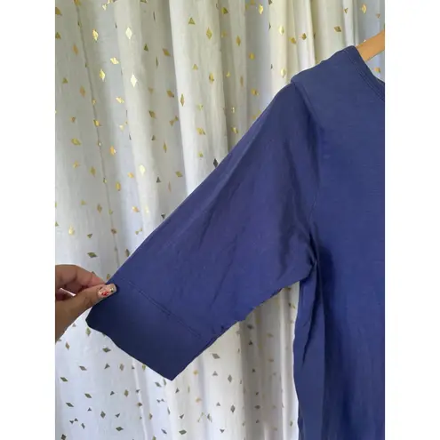 Tori Richard Honolulu Hawaii Women's Classic Solid Navy Quarter Sleeve Top M - Image 3