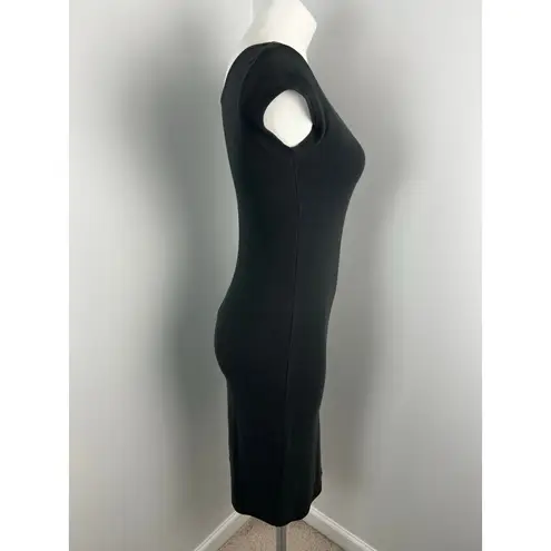 Peruvian Connection Black Pima Cotton Short Sleeve Dress XS