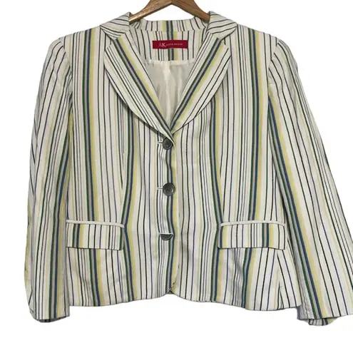 Anne Klein Vintage  striped button blazer