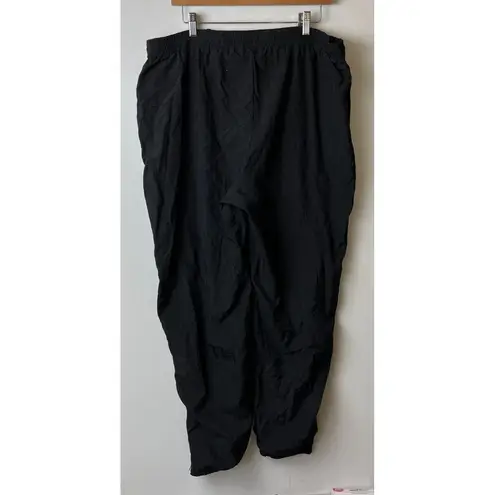 Reebok Vintage Windbreaker  Pants Black XL Extra Large Athletic Running Tracksuit