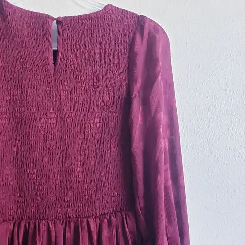 Baltic Born Stockholm Smocked Midi Dress Long Sleeve New Without Tags