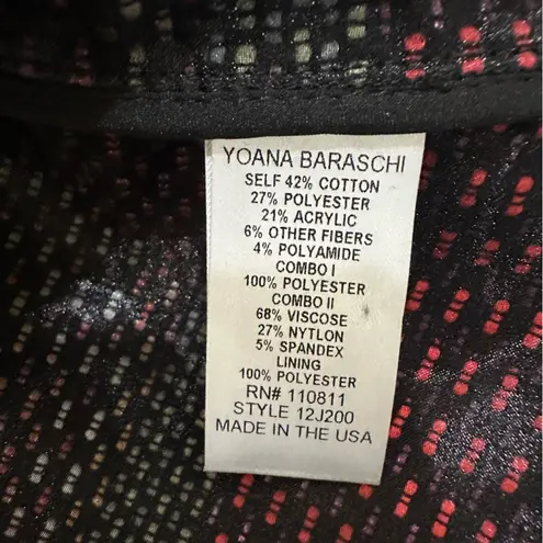 Yoana Baraschi Tweed Jacket Blazer Size 2 Multicolor Striped Zip Front Cropped