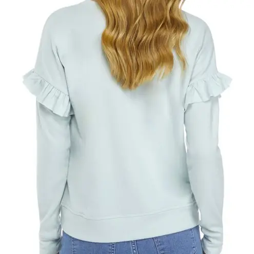 cupio  Women’s Blue Ruffle Sleeve Pullover Sweater(S) NWT (B004)