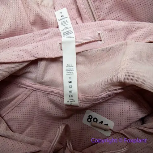 LuluLemon Pack light pull over Dusty Rose Pink 1/2 Zip Pullover top, size 8