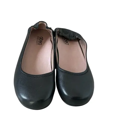 Abeo Tammy metatarsal flat shoes black leather slip on ballet flats size 6.5
