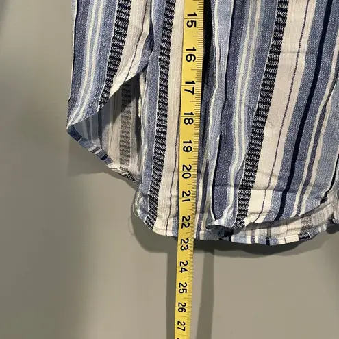 By & By Size Small Navy Blue White Stripe Tie Wrap Pant Women