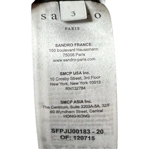 Sandro Paris Vicky Embellished Pearl Wool Wrap Mini Fall Skirt