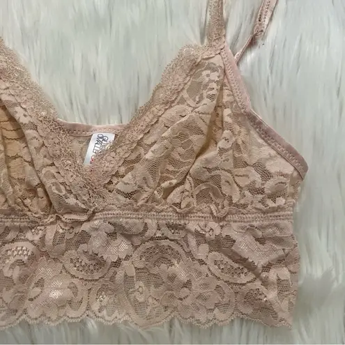 Gilligan & O’Malley Floral Lace Bralette Beige Size XS