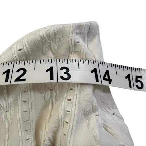 ANDIE NWT The 90s High Waisted Bottom Coco White Textured Eyelet Lined