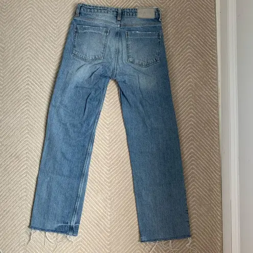 ZARA Ripped Jeans with Pearl Detailing