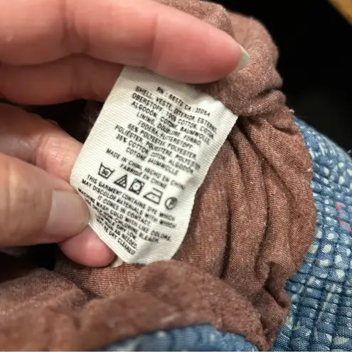 Anthropologie Pilcro and the Letterpress Chambray Blue Puffer Vest