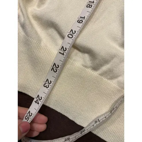 Wool City Ivory White Mock Neck Sweater Viscose Blend Womens Size L New Classic Size L