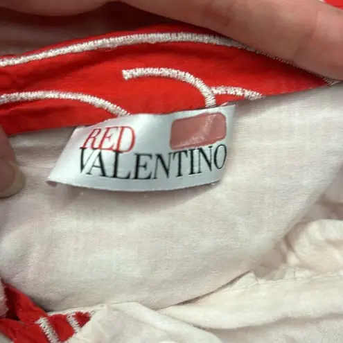 Red Valentino RTR red ♥️ Floral Embroidered Poplin Dress a-line EU 48 (12)