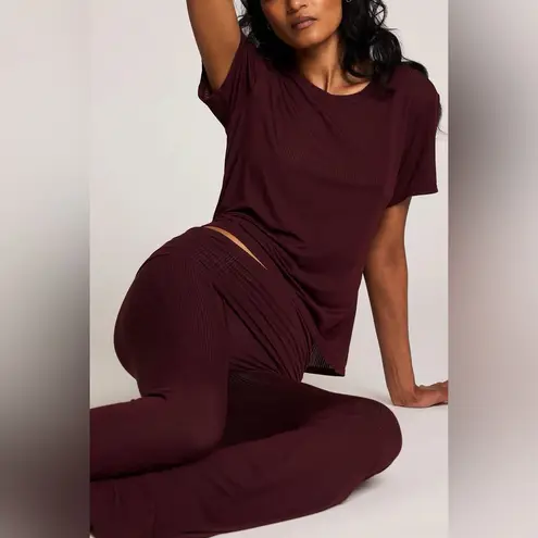 Negative Underwear Whipped Roll Down Pant in Garnet, Size X