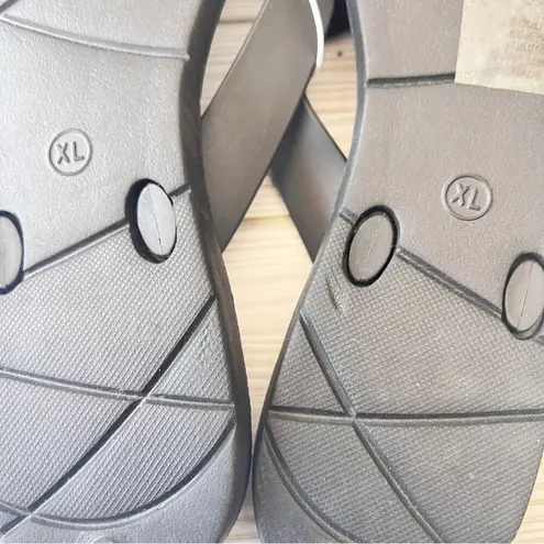 Studio S Womens Black Bow Jeweled Sandals Sz XL 9.5/10.5