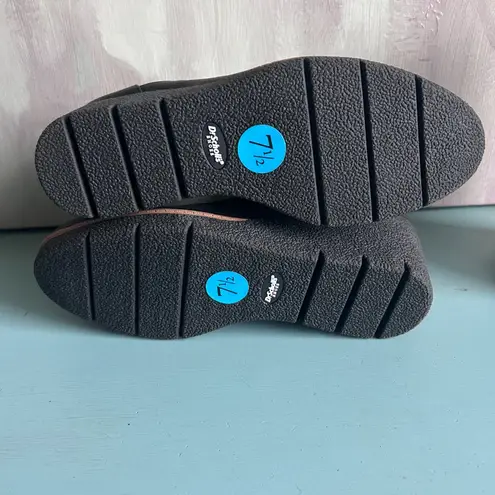 NWOT Dr. Scholl's Women's Bianca Black Suede Wedge Booties Size 7.5 Ankle Boots