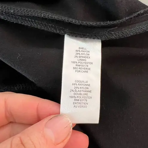 T Tahari Black Lace Up Skirt Sleeveless Sheath Cocktail Party Dress Size 10