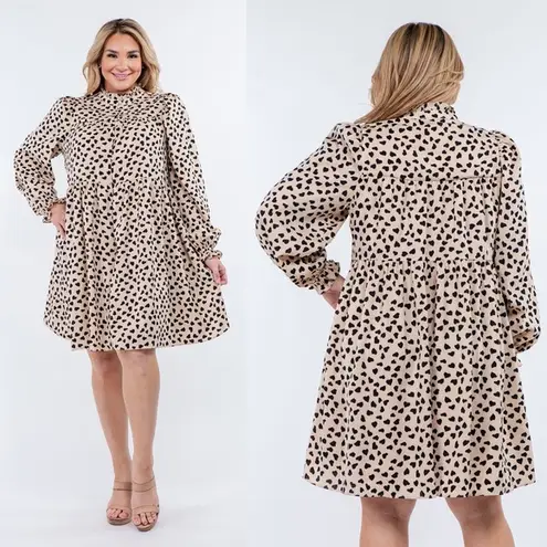 English Factory Dotted Button Detail Mini Dress 3X NWT