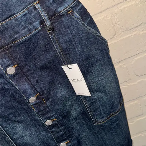 Judy Blue dress overalls Dark Blue Denim jeans stretch NEW raw hem