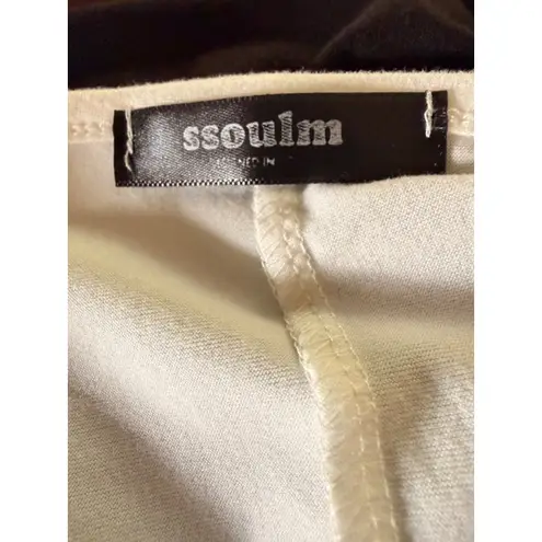 2 Ssoulm Long Sleeve Tunic Tops Black & White Size Large