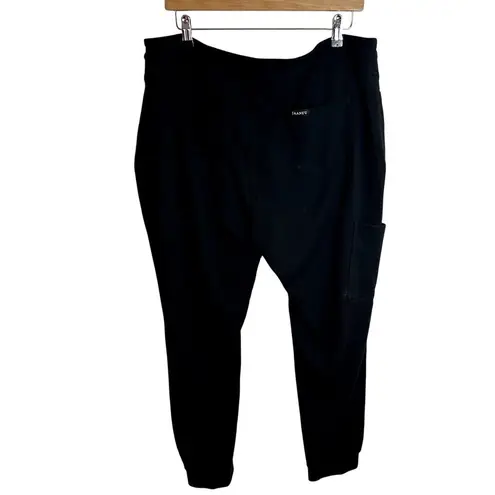 Jaanuu Scrub Jogger Womens Size XL Petite XLP Black Cargo