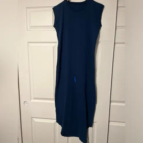 Frank & Eileen $178 Cory Vintage Muscle Tee Maxi Jersey Dress Deep Blue
