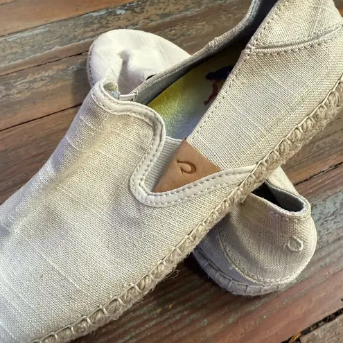 Olukai Kaula Pa'a Kapa Espadrille Cream Slip