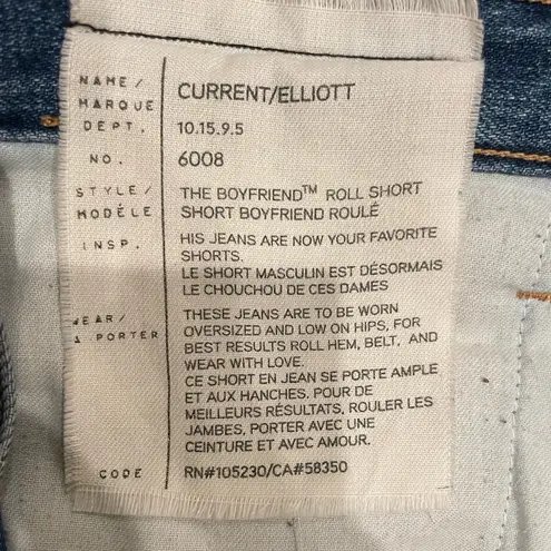 Current/Elliott  The Boyfriend Roll Short Denim Shorts
