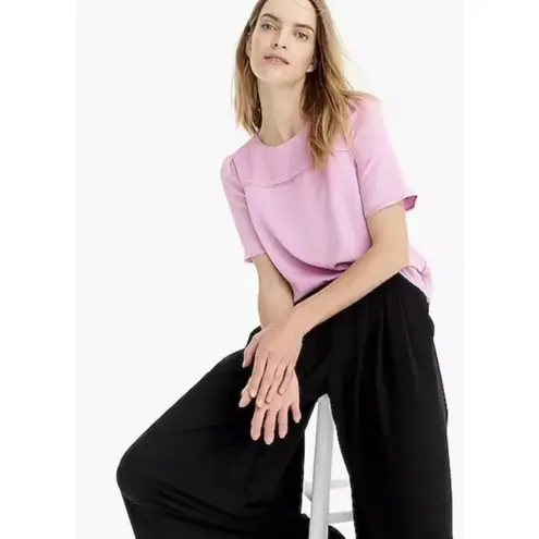 J.Crew 365 Womens Hammered Satin Top Blouse Orchid Pink Sz 8 Work Office Classic