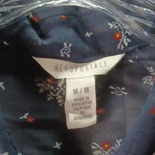 Aeropostale  sheer long sleeve florsl shirt