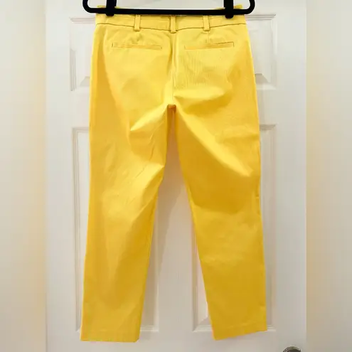 New York & Co 7th Avenue Suiting Collection Flat Front Zip Ankle Pants Yellow 4