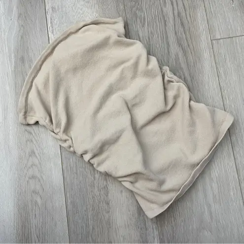 DISSH Tube Top strapless ruched crop womens Beige (xsmall) going out minimalist Size XS
