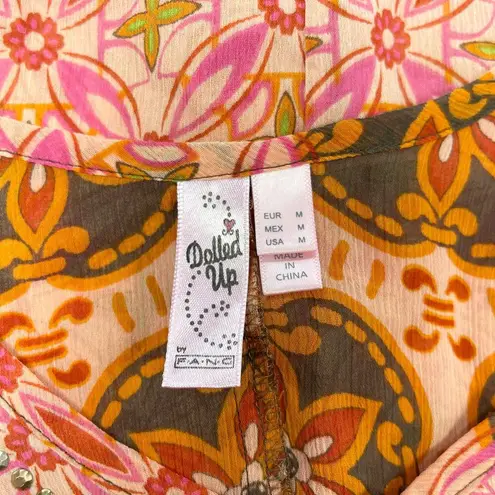 Dolled Up Y2K by Fang Sheer Tank Women Medium Fairycore Bohemian Feminine Dainty